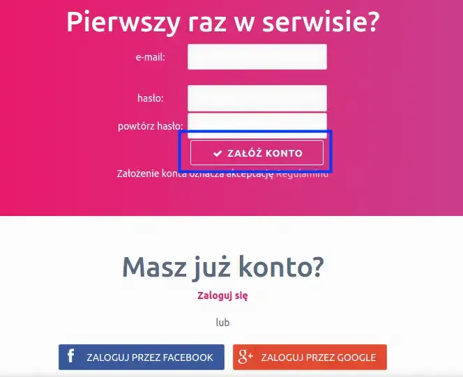 tworzenie konta