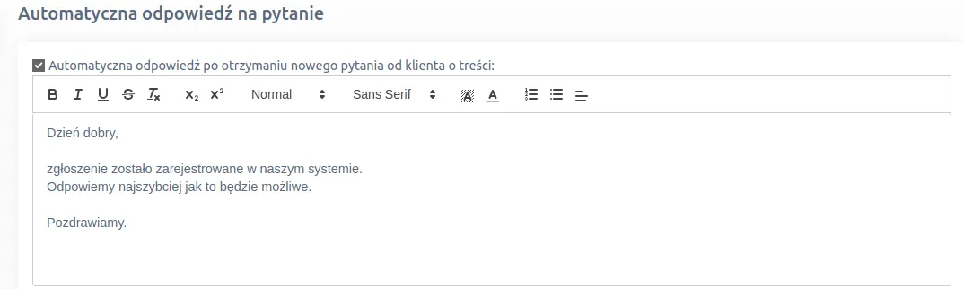 odpowiedź na wiadomość 