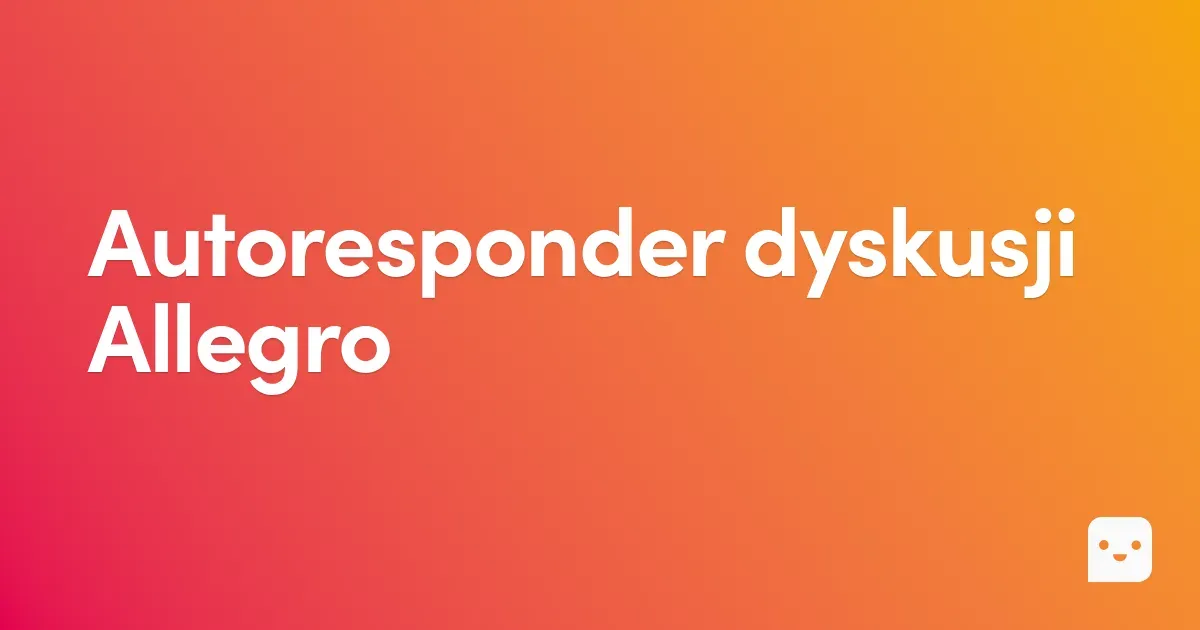 Autoresponder dyskusji Allegro